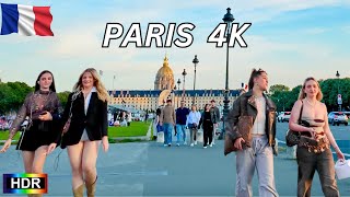 Paris France Walking Tour 4k ultra hd 60fps [upl. by Corvin]