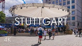 Stuttgart  EURO 2024  City Center  Walking Tour  4K [upl. by Ardnaik]