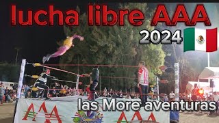 Lucha libre AAA 2024 Carnaval Chapala Jalisco México 🇲🇽  parquita rayito vudú  rudos vs técnicos [upl. by Tiphany]