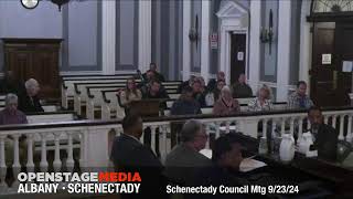 Schenectady City Council Meeting September 23 2024 [upl. by Drucill]