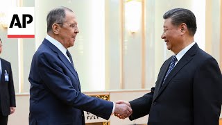 Chinas Xi meets with Russian FM Sergey Lavrov in show of support against Western democracies [upl. by Godard]