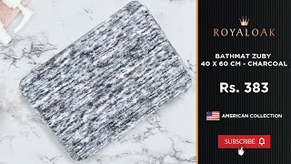 Royaloak  Bathmat Zuby  40 X 60 CM  Charcoal [upl. by Ahsait3]