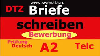 A2 DTZ I Briefe schreiben I Deutsch Prüfung [upl. by Stacia224]