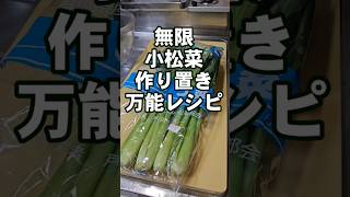 小松菜の簡単無限！作り置き万能レシピ！ご飯がすすむ 副菜 おつまみ お弁当 [upl. by Pope]