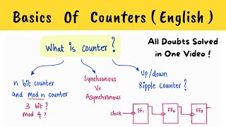 COUNTERS in Digital Electronics ENGLISH  Basics of Counter  Synchronous vs Asynchronous Counter [upl. by Atterg]