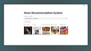 Music recommendation system project using machine learning  Data science  streamlit [upl. by Nylecyoj]