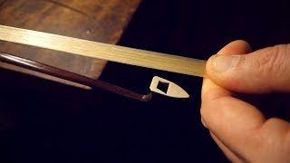 How to Rehair a Violin Bow  Part 4 of 4 Attaching the Hair to the Head HD [upl. by Helena]