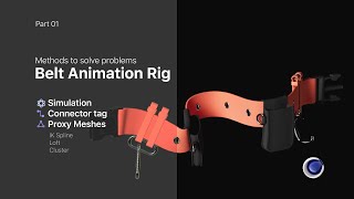 Belt Animation Rig Part 1 SimulationProxy  Connector Tag in Cinema 4D [upl. by Tterb163]