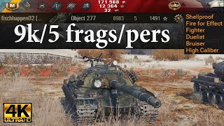 Object 277 video in Ultra HD 4K🔝 9k5 fragspers DMG rec 3140 block 🔝 World of Tanks ✔️ [upl. by Aloin431]