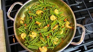 String Beans With Shrimp In A Rich Caribbean Curry [upl. by Rehpitsirhc494]