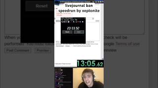 livejournal ban speedrun by xeptonite speedrun worldrecord livejournal banspeedrun [upl. by Nyluqcaj]