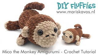 How to crochet a cute monkey Amigurumi tutorial pattern for beginners [upl. by Phelia294]