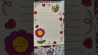 Floral page border design for diary journal planner [upl. by Kired]