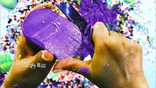 ★ SOAP CRUSH amp CLAY CRACKS 🔵🟣 GLITTER 🔵🟣 FOAM amp STARCH FUN 😌 ★ [upl. by Yelhak]