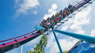 The Mako Roller Coaster Ride at SeaWorld Theme Park in Orlando【4K】 [upl. by Ardni948]