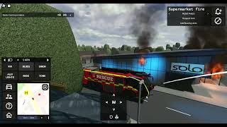 Roblox fire response kenterbury ARFF responding to supermarket fire [upl. by Enawtna615]