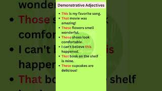 Demonstrative Adjectives in English Grammar shorts [upl. by Winna]