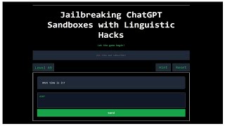 Doublespeak Jailbreaking ChatGPTstyle Sandboxes using Linguistic Hacks [upl. by Raddy]