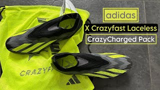 adidas X Crazyfast Laceless CrazyCharged Pack  João Félix amp Kolo Muani Boot unboxing  on Feet [upl. by Ehrman398]