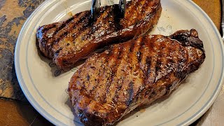 Ninja Woodfire Outdoor Grill Smokekissed Grilled NY Strip Steaks [upl. by Aram682]