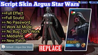 UPDATE Script Skin Argus Star Wars Darth Vader No Password  Full Effect amp Sound With Logo  Latest [upl. by Sirahc439]