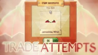 ANIMAL JAM PLAY WILD  TRADE ATTEMPTS  JAMAALIDAY WINGS [upl. by Frechette]