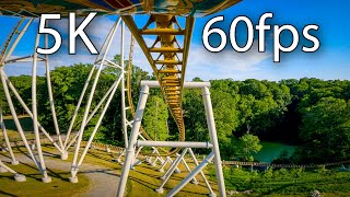 Pantheon front seat onride 5K POV 60fps Busch Gardens Williamsburg [upl. by Serafine]