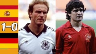 Spain 1 x 0 Germany Camacho Rummenigge Littbarski ●1984 UEFA Euro Extended Goal amp Highlights [upl. by Attlee]