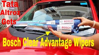 How to Upgrade amp Install Bosch Clear Advantage Frameless Wipers in Tata Altroz bosch wipers [upl. by Inafit]