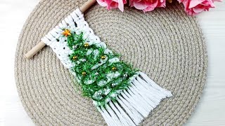 macrame Christmas tree wall hanging idea 🥰 [upl. by Urban178]