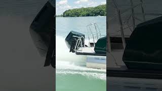 Crowne Tritoon Boat  Harris Pontoon Boats boating luxury tritoonboat lakehouse [upl. by Roddie]