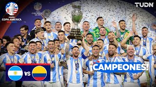 ¡BICAMPEONES DE AMÉRICA Argentina LEVANTA la Copa  Argentina 10 Colombia Copa América 2024 Final [upl. by Rosenbaum]