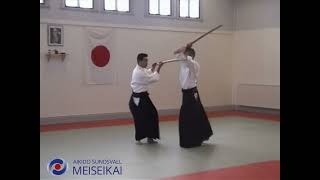 Aikido Ken Tai Ken Ai Hanmi Sankyo Shishiya Sensei Sandviken 2002 [upl. by Attoynek756]