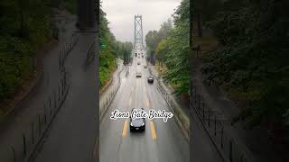 Lions Gate Bridge Traffic lionsgatebridge vancouver suspensionbridge [upl. by Duaner]