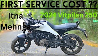 Itna Server Cost 2024 Vitpilen 250 First Service Cost Kitna he [upl. by Etnahc819]