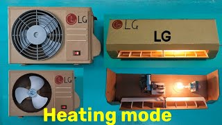 Make an air conditioner from cardboard heating mode with incandescent bulbs according to LGs mode [upl. by Thornburg]