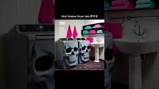 These Skull Shaped Washer And Dryer Sets are the only way I’m doing laundry in October ☠️💀 [upl. by Demah]