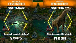 NEW UNLOCK PLESIOSAURUS VS INDRICOTHERIUM MAX X3 LEVEL 40  HT GAME [upl. by Oirelav]