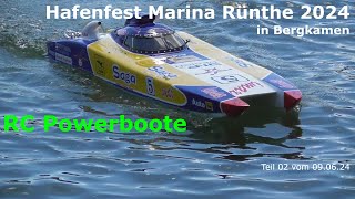 Hafenfest Marina Rünthe 2024 in Bergkamen RC Powerboote Teil 2😲 [upl. by Arimat]