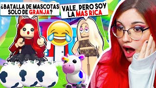 HAGO UNA BATALLA DE MASCOTAS PERO SOLO CON HUEVOS DE GRANJA en ADOPT ME ROBLOX 😱 [upl. by Nazar]