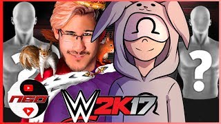 Markiplier amp  vs Ohmwrecker amp   YoutubersHeroes Round 1  WWE 2K17 s6e5 [upl. by Illil]