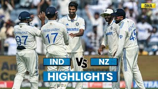 IND vs NZ Highlights 2nd Test IND Loses Rohit Washington Sundar Shines NZ Restricted To 259 Runs [upl. by Vasyuta]