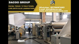 Original Manufacturer High Quality V Fold Paper Hand Towel Folder Machines with Glue Lamination  3 [upl. by Olim]