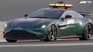 Bernd Maylander drifts the F1 Aston Martin safety car around Bahrain [upl. by Jeane]