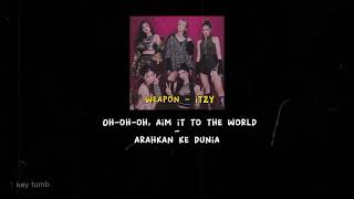 ITZY  Weapon Lyrics Sub Indo Indo Sub [upl. by Enelram]