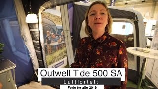 Luftfortelt til campingvogn  Outwell Tide 500SA på Ferie for alle  Campingferie [upl. by Ididn146]