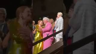 Pedro Almodóvar Celebrates 18Minute Ovation with Julianne Moore amp Tilda Swinton at Venezia81 [upl. by Nayk183]