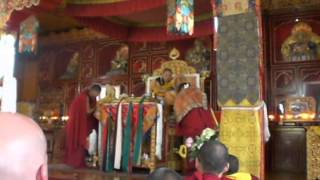 HE Gyaltsab Rinpoche Red Crown Ceremony Ralang Gompa [upl. by Burch679]