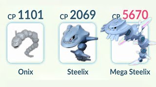 Onix Steelix Mega Steelix Family in Pokemon Go Battle League [upl. by Gleich754]