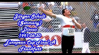 Jürgen Schult Germany Discus 19910630 European Cup Final A Frankfurt [upl. by Stutman]